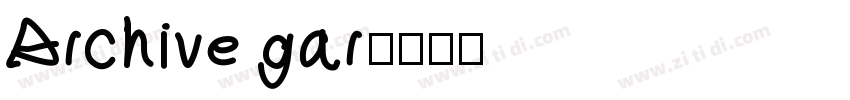 Archive gar字体转换